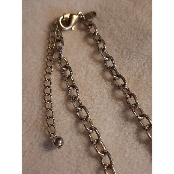 Vintage Goldtone Laura Ashley Necklace Blue and Teal Beads Adj 20 to 24 inches - Picture 4 of 6